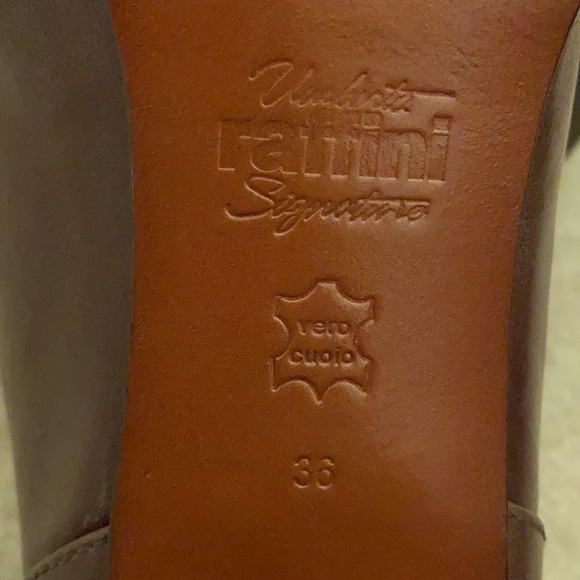 Umberto Raffini Brown Leather Pumps EU 36 US 5-5.5 Fringe & Tassles Heels - Picture 9 of 10